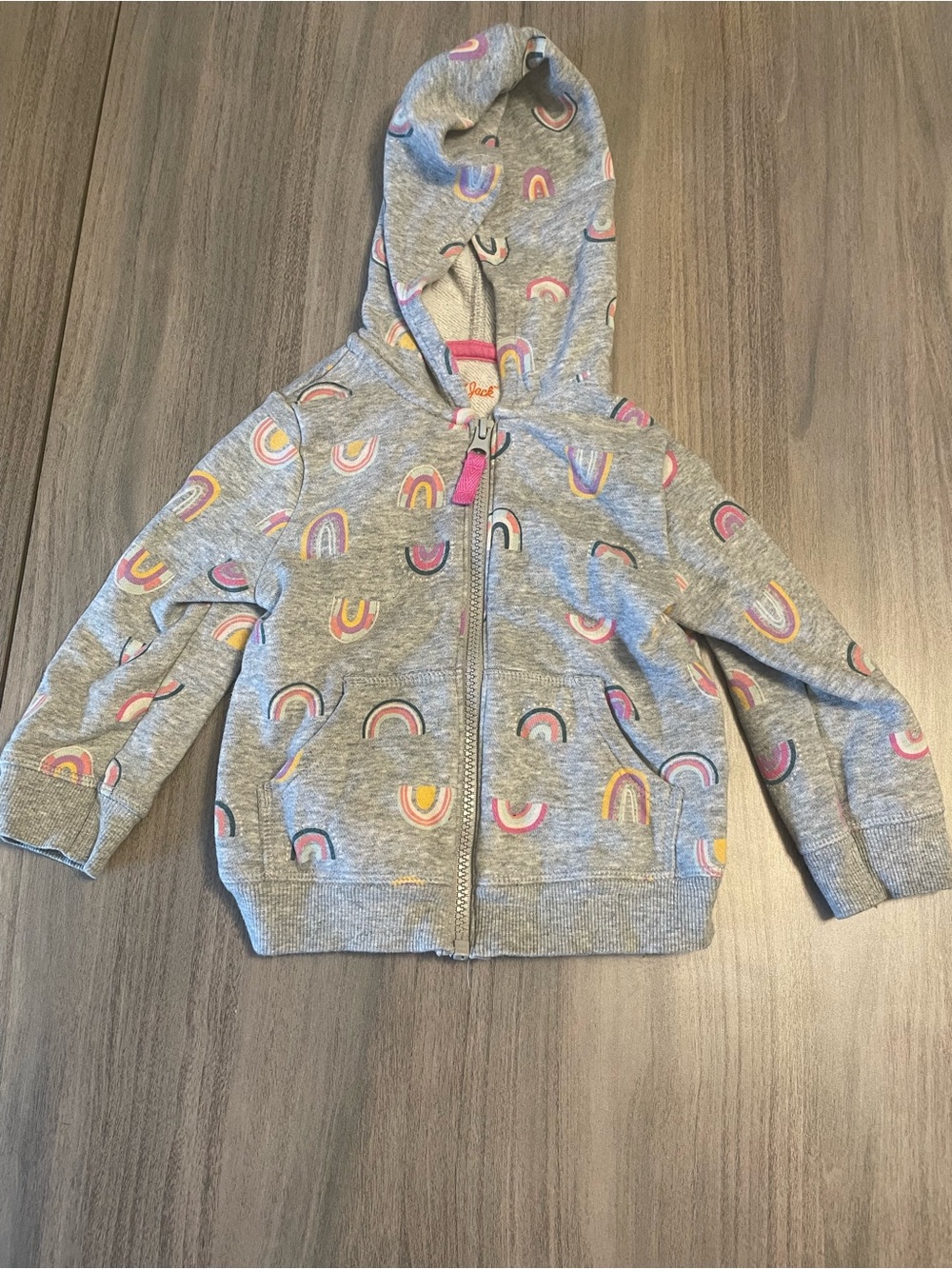 Cat & Jack Toddler Girl Rainbow Zip-Up Hoodie - Size 18 Months
